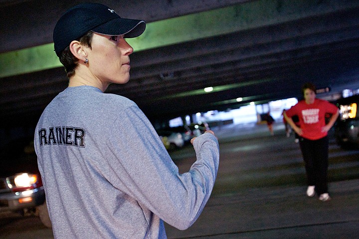 &lt;p&gt;Lindsay Herbert, a trainer at Peak Health and Wellness, keeps an eye on a group of Biggest Loser Challenge participants as they workout on the stairs in the parking garage of Kootenai Health.&lt;/p&gt;