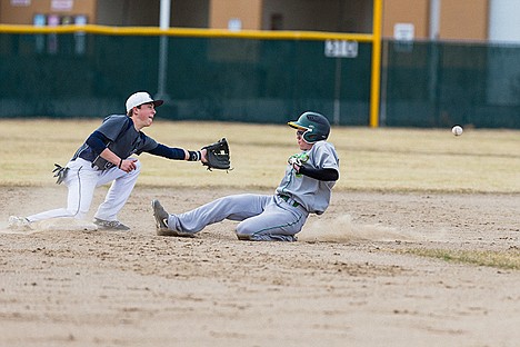 &lt;p&gt;Lakeland High School&#146;s Michael Bodak slides safely into second base as Lake City&#146;s Jarred Hall fields the throw in the first inning Wednesday in Rathdrum.&lt;/p&gt;