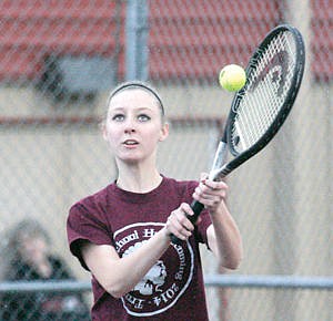 &lt;p&gt;Tuesday's rain-shortened scrimmage saw Kaylee Stecher vs. Clark Fork's Audrey Young in singles action.&lt;/p&gt;