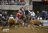 Elite Rodeo Athlete's Compete in Front of a Sell-Out Crowd in Redmond, Oregon