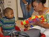 Hospitalized children receive a 'Touch of Comfort'