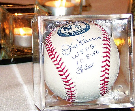 &lt;p&gt;A baseball signed by Don Larsen and Yogi Berra was won by Nancy Lowery.&lt;/p&gt;