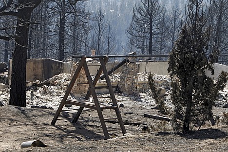 &lt;p&gt;The ruins of a home destroyed by a wildfire are framed by a child's swing set near Conifer, Colo., on Wednesday, March 28, 2012. Two people died in the wildfire that started Monday afternoon. (AP Photo/Ed Andrieski)&lt;/p&gt;