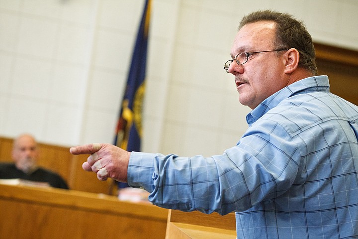 &lt;p&gt;Frank J. Tankovich points down at a Kootenai County deputy prosecutor while claiming to be a victim, not a perpetrator, during a sentencing hearing.&lt;/p&gt;