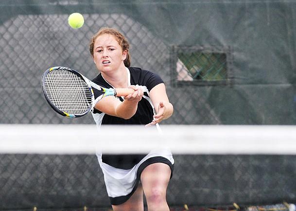 &lt;p&gt;Flathead's Elle Barreth charges the net in a 2015 Northern AA semifinal match against Great Falls' Abiagail Davidson at Flathead Valley Communtiy College.&lt;/p&gt;