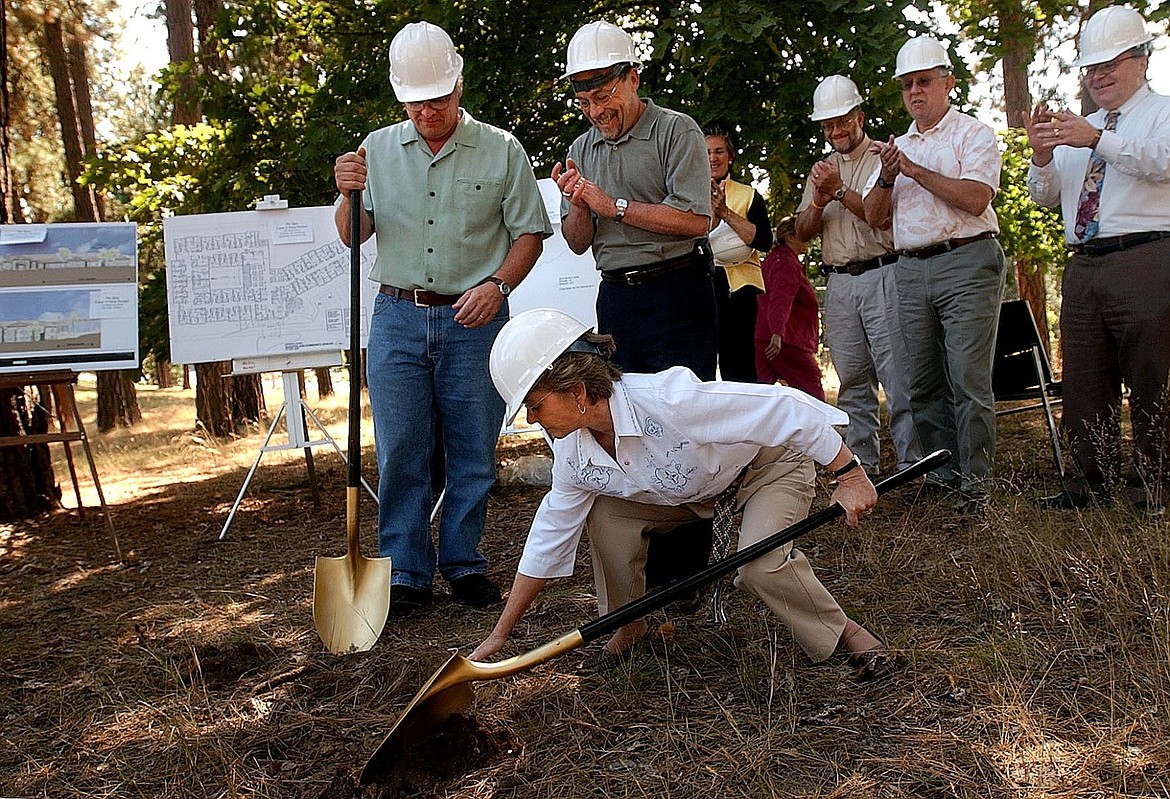 &lt;p&gt;Patty Duke, foreground, reaches for freshly turned earth at the site of Coeur d'Alene Homes' addition in 2005 in Coeur d'Alene while her husband, Mike Pearce, left, and Mike Grabenstein, administrator of Coeur d'Alene Homes watch. Also photographed, from right, Dan Edwards, architect, Wally Goodson, Coeur d'Alene Homes board president, Kirk Weaver and then-Mayor Sandi Bloem.&lt;/p&gt;