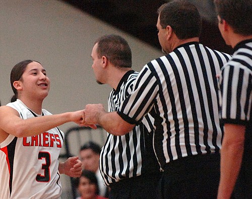 J.J. Tanner gives the refs some love before the all-star game.