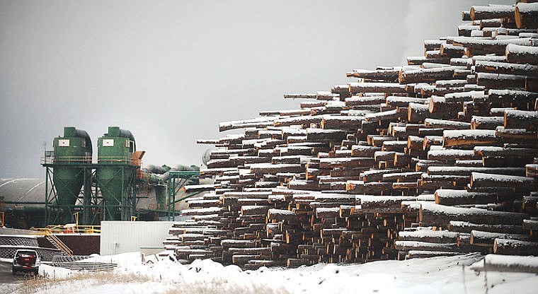 &lt;p&gt;A fresh layer of snow covers logs in the yard Friday at Plum Creek Timber Co. in Columbia Falls. Parts of the Flathead Valley received up to 4 inches of snow from the spring storm.&lt;/p&gt;