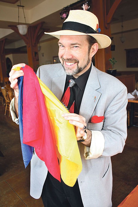 Magician Star Alexander uses close-up magic as both a motivational tool and an educational experience in his work as an &#147;edu-tainer.&#148; (Photo by DAVID GUNTER)