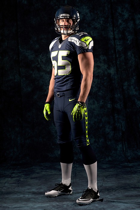 &lt;p&gt;ROD MAR/Associated Press In this undated photo provided by the Seattle Seahawks, the NFL team's new uniform design with home colors is shown, modeled by Seahawks linebacker Jameson Konz. The NFL unveiled new uniforms designed by Nike for all 32 teams Tuesday, April 3, 2012, at a New York fashion show. (AP Photo/Seattle Seahawks, Rod Mar)&lt;/p&gt;