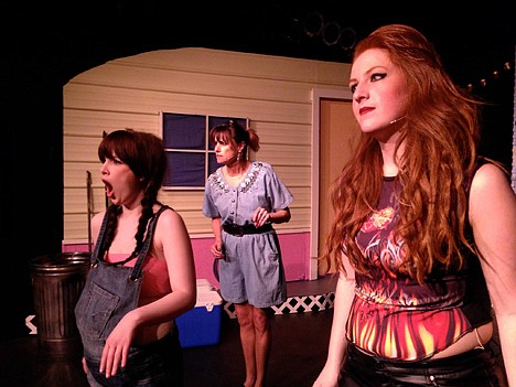 &lt;p&gt;A scene from &quot;The Great American Trailer Park&quot; unfolds on stage at Lake City Playhouse in Coeur d'Alene, where the show will run several more times through April 13. Pictured from left: Aubree Peterson in the role of Pickles; Din Golden, playing Betty; and Charisa Bariether as Lin.&lt;/p&gt;