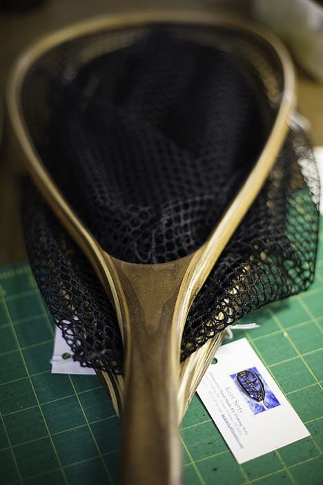 <p>Kent Setty's custom fishing nets are made with walnut, cherry, ash and maple woods. Setty cuts and sews the netting as well.</p>