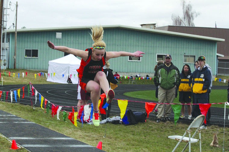 &lt;p&gt;Ronan's Stephanie Lewandowski in mid-air during her long jump attempt last Thursday at the Ronan Invitational.&#160;&lt;/p&gt;