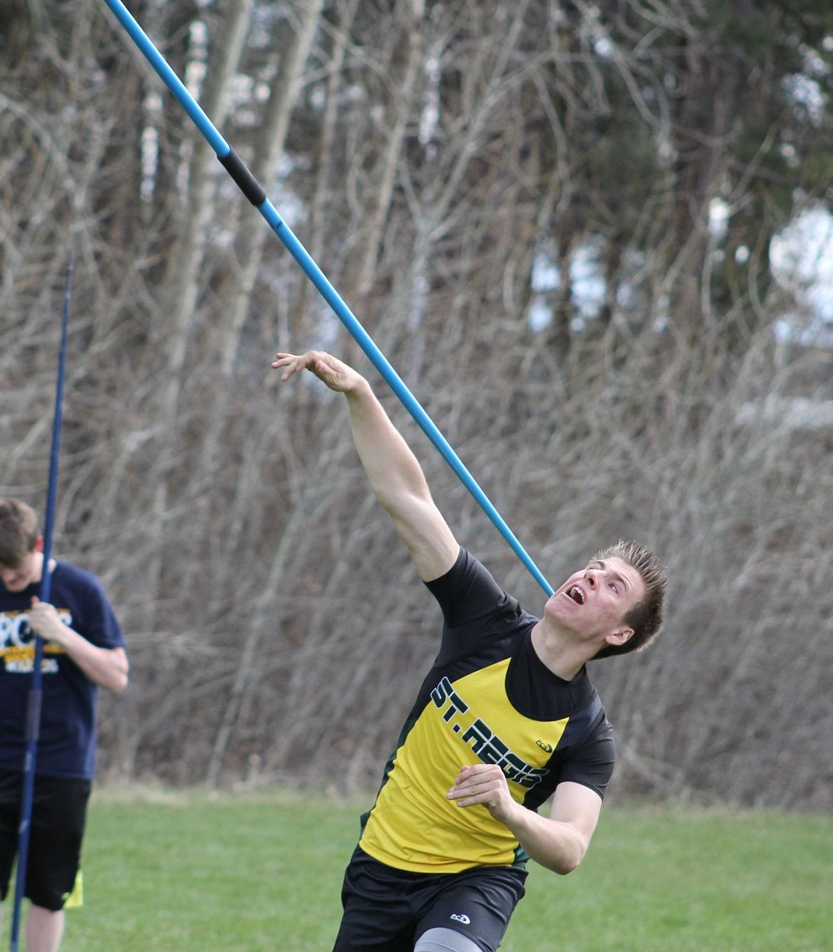 &lt;p&gt;Brock Cantrell-Field throws the javelin at the Jim Johnson Invitational in Frenchtown last week.&lt;/p&gt;