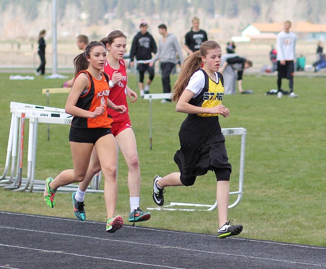 &lt;p&gt;St. Regis runner, Madison Kelly leads the pack during the Jim Johnson Invitational in Frenchtown last week.&lt;/p&gt;