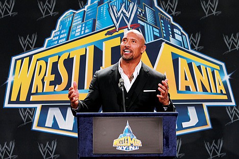 &lt;p&gt;In this Feb. 16, 2012 file photo, World Wrestling Entertainment personality Dwayne &quot;The Rock&quot; Johnson speaks at a news conference in East Rutherford, N.J. The Rock is ready to roll into WrestleMania a double champion. He's king of the box office after &quot;G.I. Joe: Retaliation&quot; took in $40.5 million over the weekend to become the No. 1 movie. He stands atop World Wrestling Entertainment as the promotion's champ heading into Sunday's WrestleMania.&lt;/p&gt;