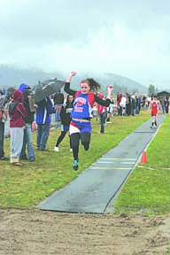 Rhandy Cox competed in her event before the track meet got cancelled. No results were recorded.
