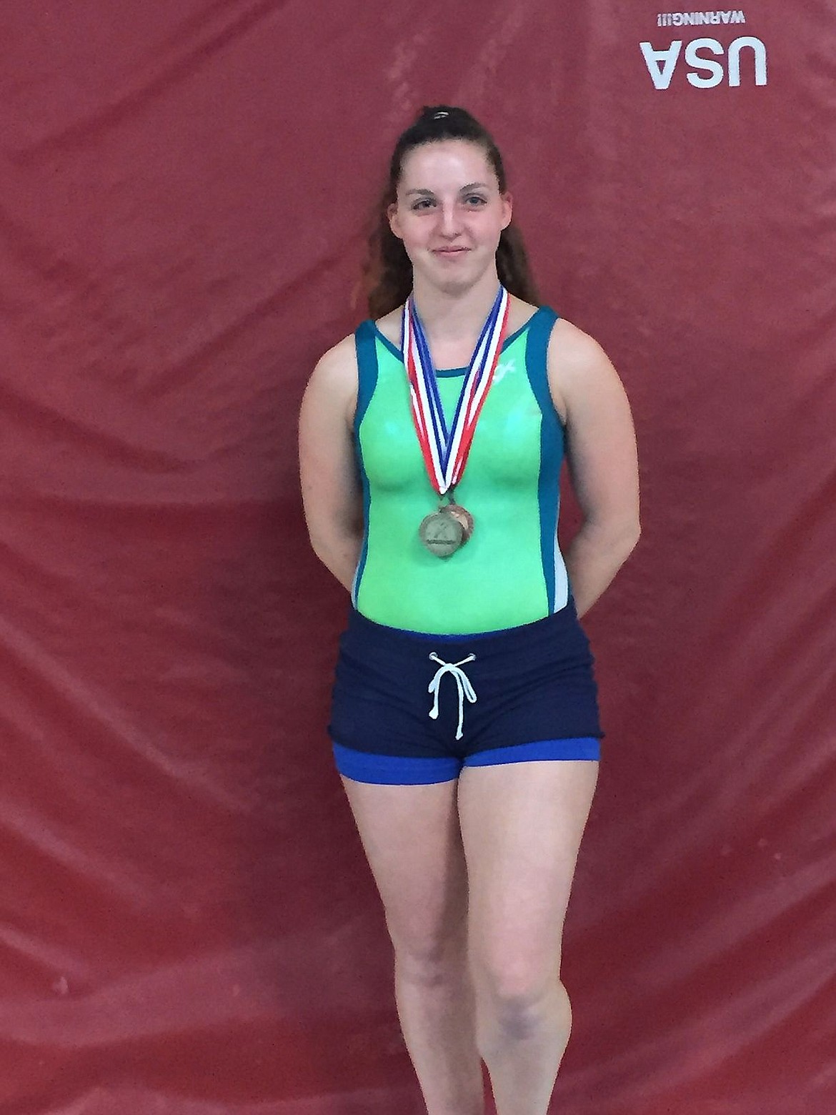 <p>Courtesy photo</p><p>Mallory Okon of the Technique Gymnastics Xcel Platinum squad took third All Around at the recent state meet in Boise.</p>