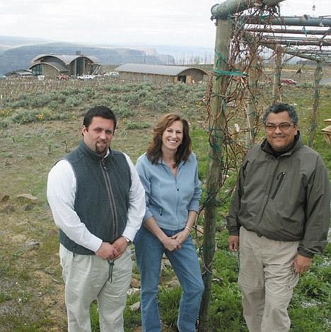 Construction workers strive Tuesday afternoon to finish the Cave B Inn at SageCliffe in time for the test run of the new resort this weekend.<br>Matthew Weaver/Columbia Basin Herald