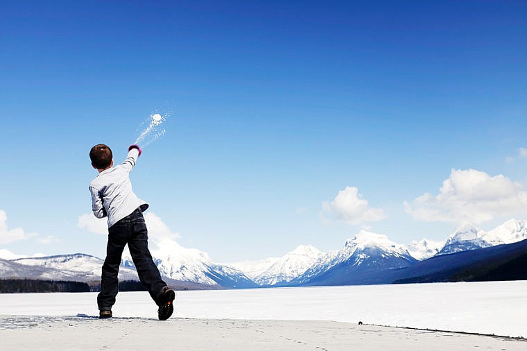 &lt;p&gt;On spring break from Bothell, Wash., Tristin Tanner, 7, throws snowballs onto a frozen Lake McDonald Tuesday afternoon in Glacier National Park. April 1, 2014 in Glacier, Montana. (Patrick Cote/Daily Inter Lake)&lt;/p&gt;