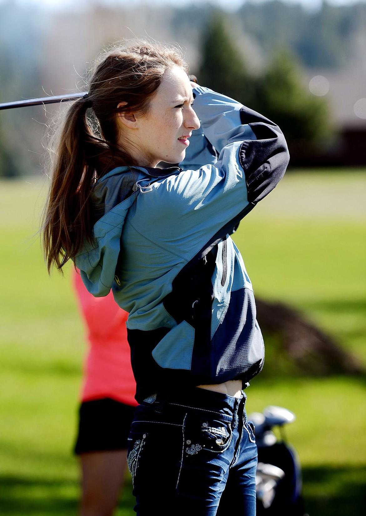 &lt;p&gt;Bigfork sophomore Rachel Whitney tees off in the Steve Hullett Invitational tournament on Thursday April 7. (Brenda Ahearn/Daily Inter Lake)&lt;/p&gt;