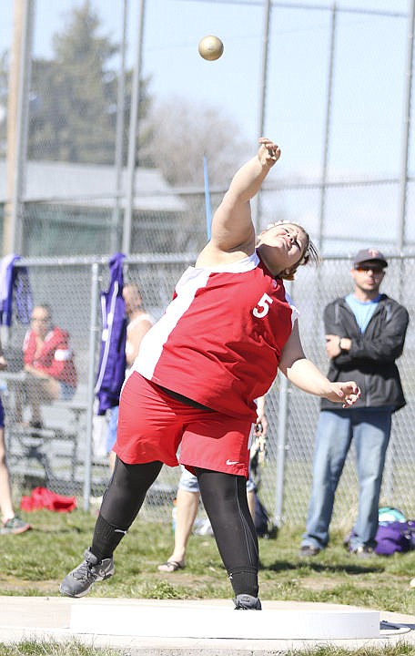 &lt;p&gt;TER&#146;s Danielle Adler throws the shot put during the meet in Ronan Saturday.&lt;/p&gt;