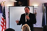 Schweitzer speaks to Lakeside-Somers Chamber
