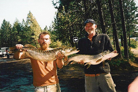 &lt;p&gt;Erik York and Joe Muldoon, both of Coeur d'Alene, hold pike they caught at Noxon Reservoir.&lt;/p&gt;