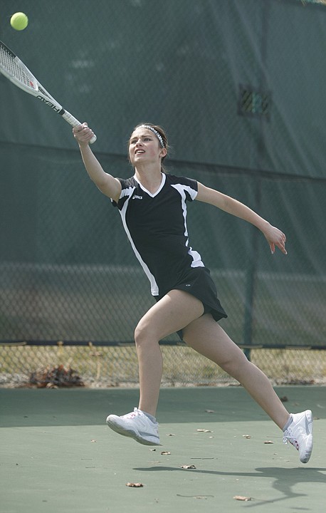 &lt;p&gt;Flathead&#146;s Willow Fantino stretches to make a return during a singles match against Bigfork&#146;s Alanis Stallknecht at Flathead Valley Community College Monday afternoon.&lt;/p&gt;