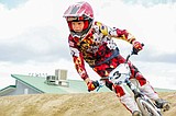 'Baby Bumble Bee' flies through BMX track