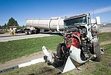 Pickup, semi, collide on Highway 206 south of Columbia Falls