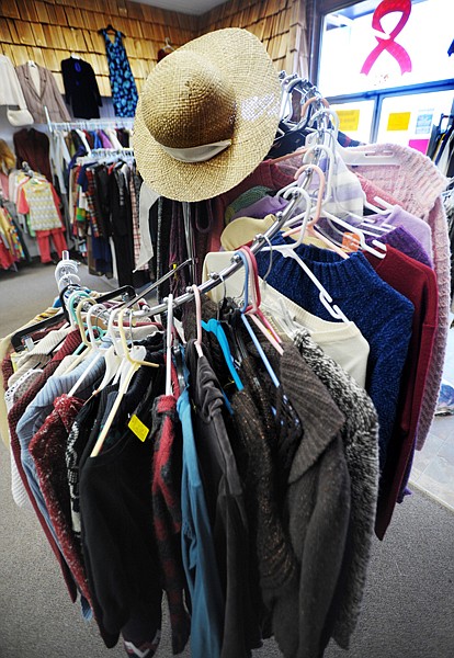 Brenda Ahearn/Daily Inter Lake
Racks of clothing on display at My Secret Treasures Annex in Kalispell on Tuesday.