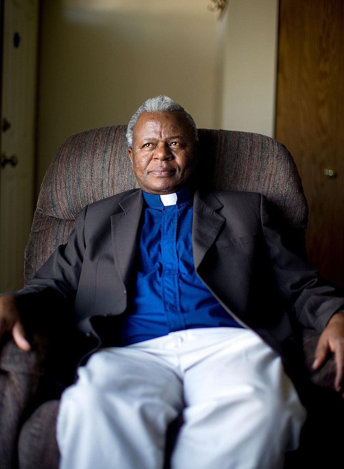 &lt;p&gt;Father Bruno D. Mgaya was instrumental in the founding of the Tanzania Orphans Upendo Community. An Idaho nonprofit, the Community finds homes for Tanzanian orphans ages 3-12. Father Bruno, a native of Tanzania, was taking care of himself at the age of five. He is photographed here on Monday in his Rathdrum home.&lt;/p&gt;