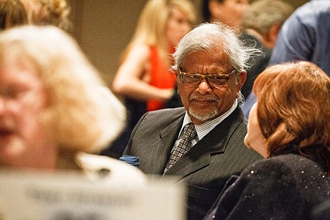 &lt;p&gt;Arun Gandhi, grandson of Indian civil rights activist Mahatma Gandhi, visits with attendees of the Kootenai County Task Force on Human Relations 14th annual human rights banquet on Monday in Coeur d'Alene.&lt;/p&gt;