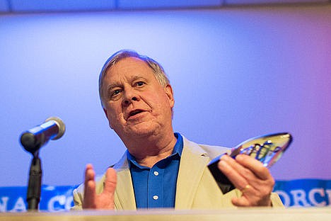 &lt;p&gt;Bill Morlin delivers a speech after receiving the civil rights award.&lt;/p&gt;