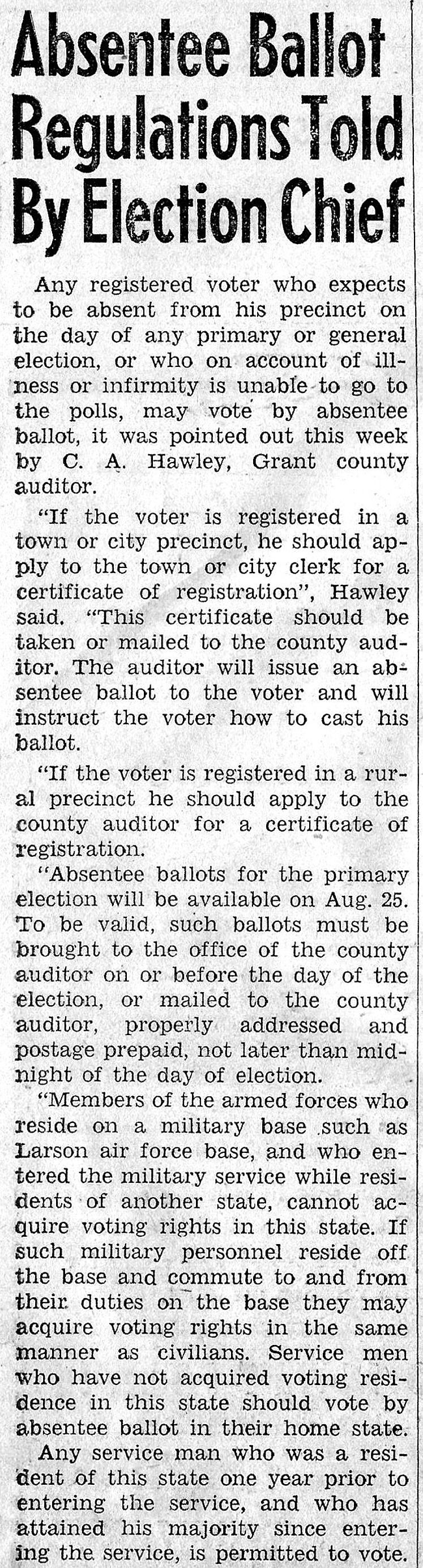 Columbia Basin Herald, Aug. 14, 1952