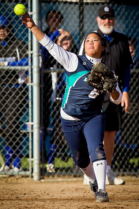 &lt;p&gt;Lake City High's Kallie Neal fires off a throw to first from third base.&lt;/p&gt;