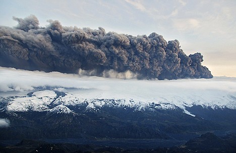 &lt;p&gt;Smoke and steam hangs over the volcano under the Eyjafjallajokull glacier in Iceland, Wednesday April 14, 2010, which has erupted for the second time in less than a month, melting ice, shooting smoke and steam into the air and forcing hundreds of people to flee rising floodwaters. Volcanic ash drifting across the Atlantic forced the cancellation of flights in Britain and disrupted air traffic across northern Europe, stranding thousands of passengers. Flights in and out of London Heathrow, Europe's busiest airport, were halted, and the shutdowns and cancellations spread to France, Belgium, the Netherlands, Denmark, Ireland, Sweden, Finland and Switzerland. The volcano's smoke and ash poses a threat to aircraft because it can affect visibility, and microscopic debris can get sucked into airplane engines and can cause them to shut down.(AP Photo/Jon Gustafsson)&lt;/p&gt;