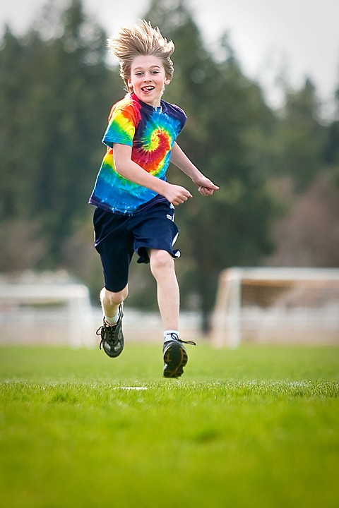 &lt;p&gt;Trevor Curtis, a fourth-grader at Hayden Meadows Elementary School, makes a lap during the Run for Fun Friday morning. The program is sponsored by the PTA to help students prepare for a community road race.&lt;/p&gt;