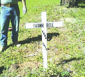 This is what the new markers for the graves in the cemetary will look like. The board will put as much information they can on the crosses.