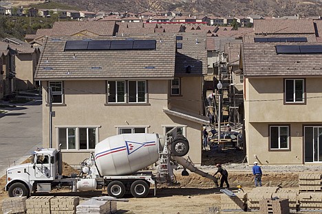 &lt;p&gt;In this Sunday photo, new single-family detached homes are being built by Lennar at the &quot;Aria at West Creek&quot; development in Santa Clarita, Calif. U.S. builders started work on fewer homes in March 2012 after they sharply cut back on apartment construction. But builders requested the most permits for future projects in 3 1&Uacute;2 years, suggesting many see the housing market improving over the next year.&lt;/p&gt;