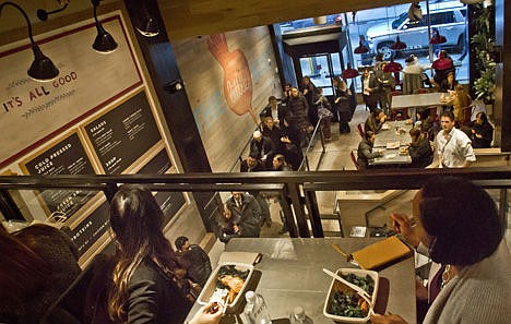 &lt;p&gt;A line forms at the entrance to The Little Beet during lunchtime at the restaurant in New York., March 12.&lt;/p&gt;