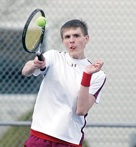 &lt;p&gt;Dominic Chiaverini vs. Ronan's Ron Cullis at No. 2 singles 4-15-14.&lt;/p&gt;