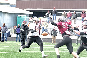 &lt;p&gt;Punter Stephen Shaw attempting to sneak a punt by a would-be blocker.&lt;/p&gt;