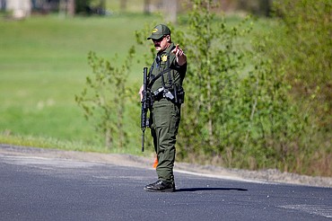 <p>Law enforcement officials search for a man believed to have stolen a vehicle and lead a pursuit with an Idaho State Police officer on Highway 95 before ramming the officer's vehicle. The man then fled to Cougar Gulch Road, where he ditched the stolen vehicle and fled on foot. We will update with more information as time goes on.</p>