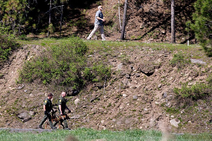 &lt;p&gt;Law enforcement officials search for a man believed to have stolen a vehicle and lead a pursuit with an Idaho State Police officer on Highway 95 before ramming the officer's vehicle. The man then fled to Cougar Gulch Road, where he ditched the stolen vehicle and fled on foot. We will update with more information as time goes on.&lt;/p&gt;
