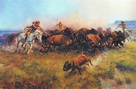 &lt;p&gt;Native Americans hunting buffalo&lt;/p&gt;
