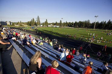 <p>Track teams from Lakeland, Post Falls, Lake City, Coeur d'Alene, Sandpoint and Lewiston gathered on Tuesday, April 19, 2016 for the Lakeland Twilight Relays track meet at Lakeland High School. To purchase photos, please visit: www.cdapress.com/photos</p>