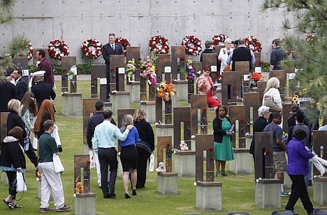 &lt;p&gt;People move into the Field of Empty Chairs, where bombing victims are memorialized, following a ceremony for the 20th anniversary of the Oklahoma City bombing at the Oklahoma City National Memorial in Oklahoma City on Sunday.&#160;&lt;/p&gt;