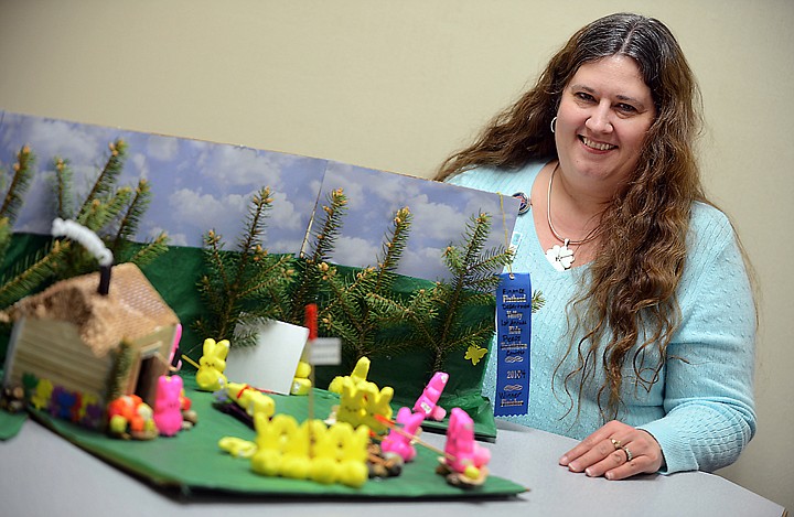 &lt;p&gt;Cammy Corpron, an invoice accounting specialist at Kalispell Regional Medical Center, with her first prize winning Peep decoration on Thursday, April 17. (Brenda Ahearn/Daily Inter Lake)&lt;/p&gt;